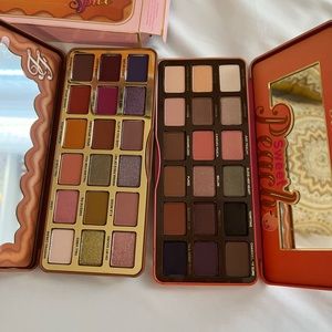 DUO—Too Faced Sweet Peach & Pumpkin Spice palettes.